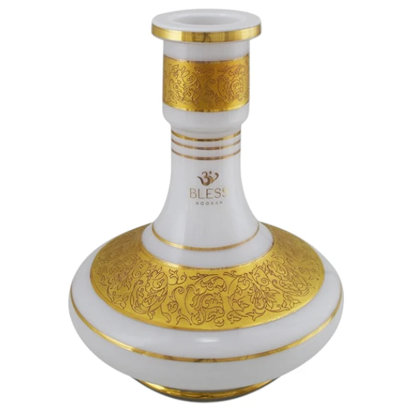 Jarro Bless Branco Com Listra Dourada