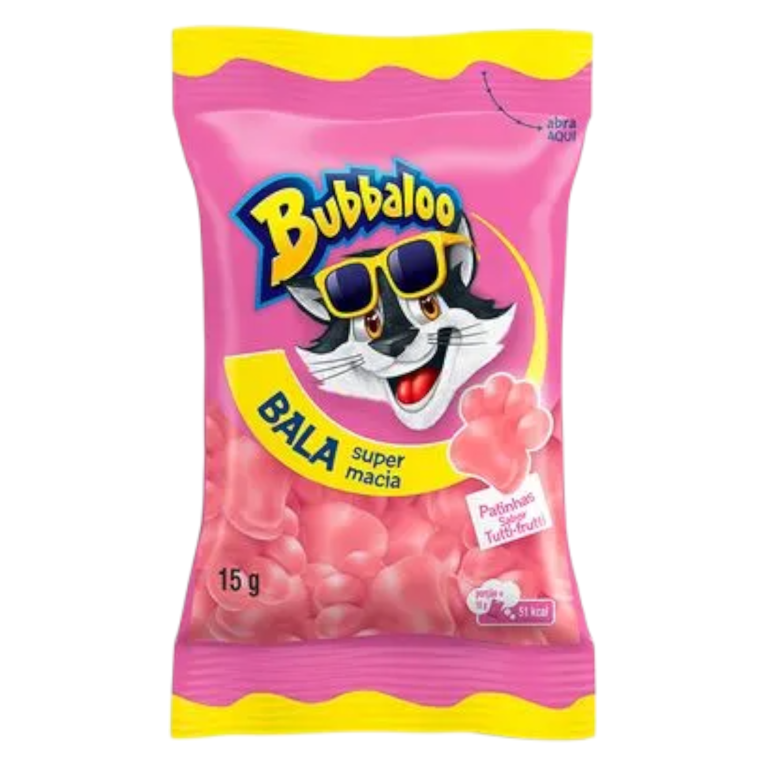 Chiclete Bubbaloo Bala Tutti-Frutti