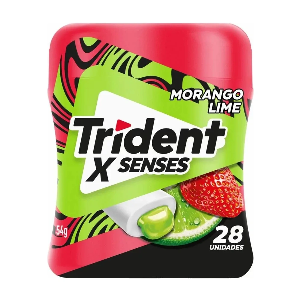 Chiclete Trident Pote Morango