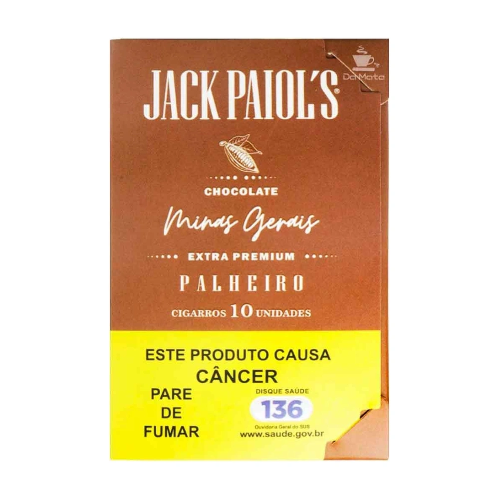 Palheiro Jack Chocolate Com 10 Unidades