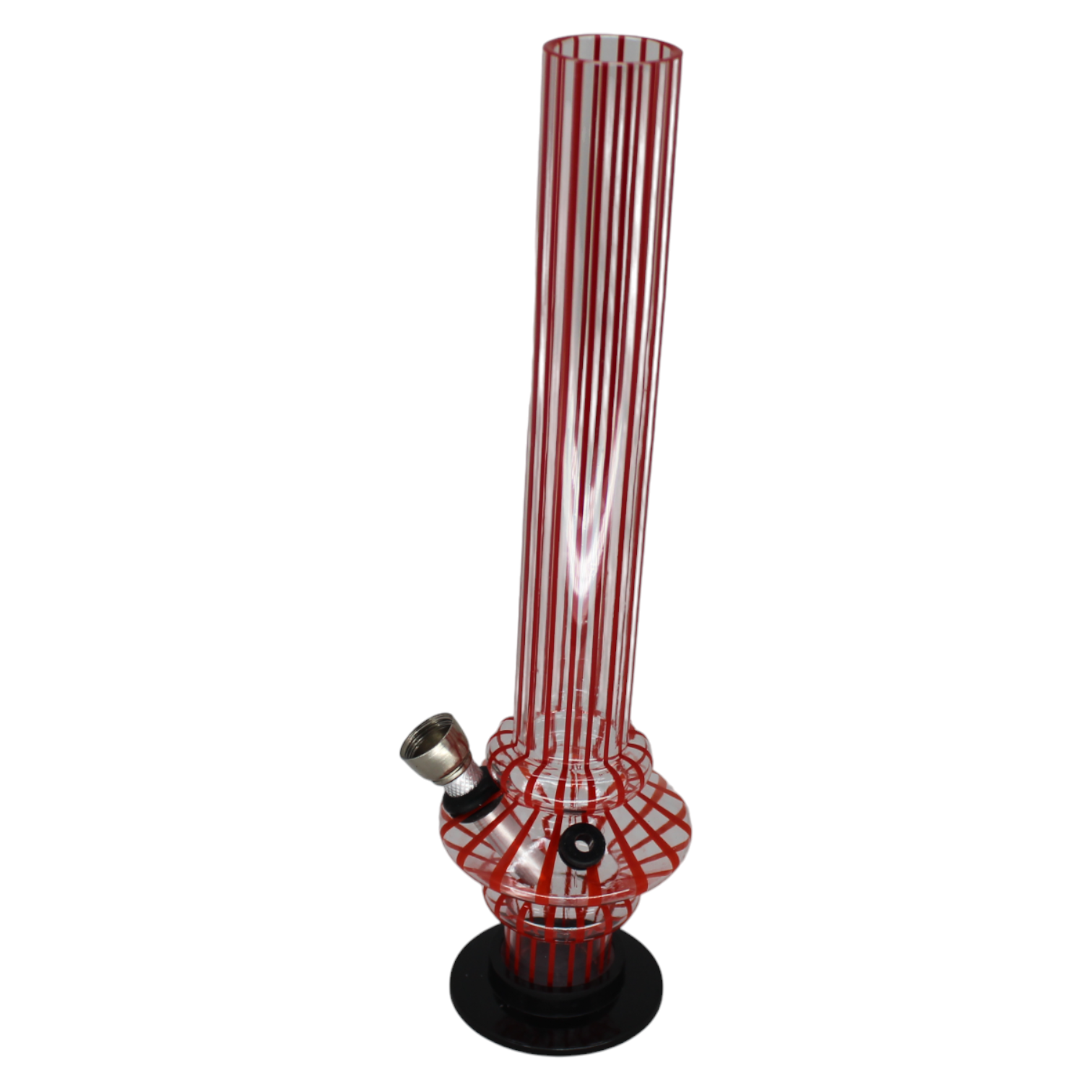 Bong De Acrilico Moon 25Cm Listra Vermelho