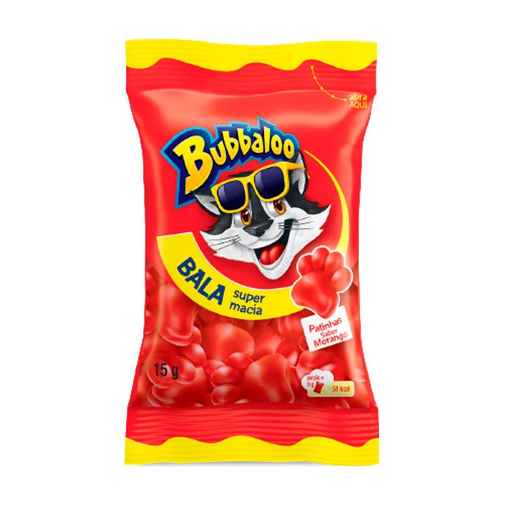 Chiclete Bubbaloo Morango 15G