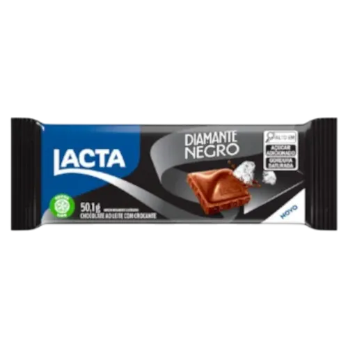 Barra De Chocolate Lacta Diamante Negro 50,1G 