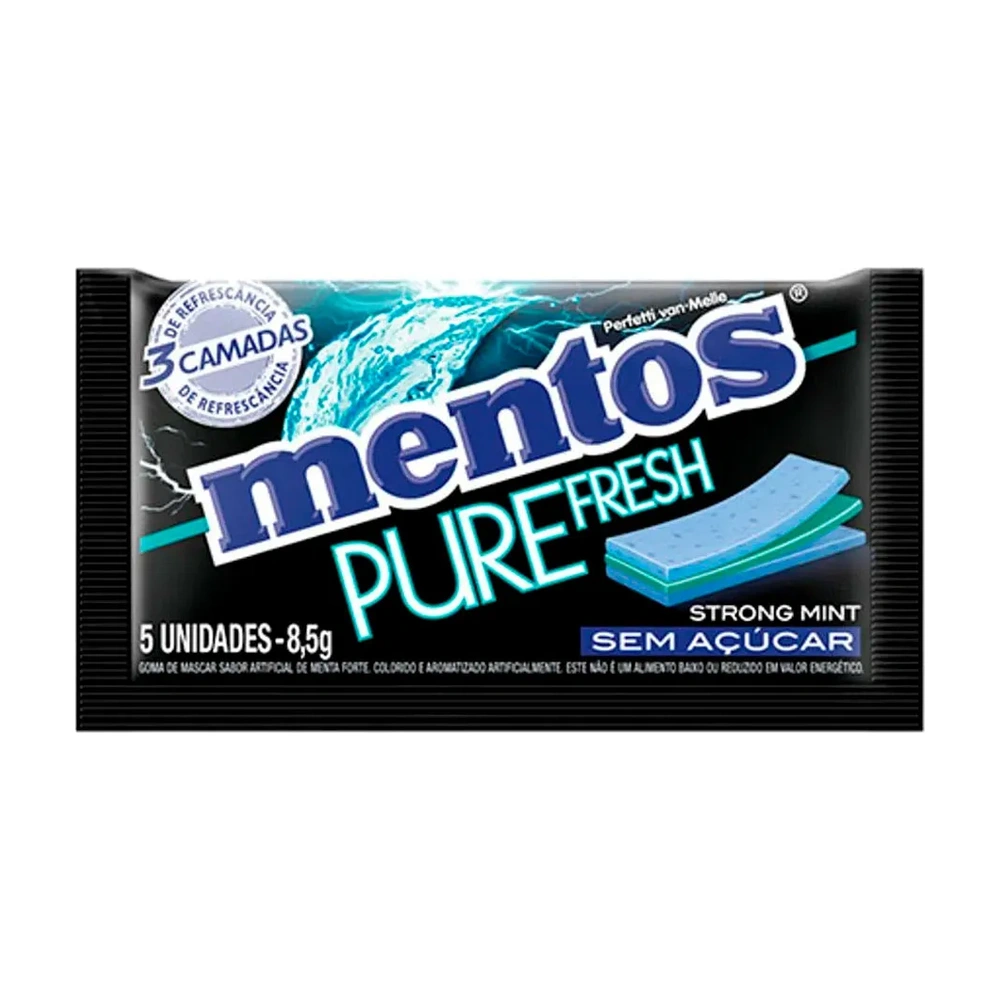 Mentos 3 Camadas Strong Mint 8,5G