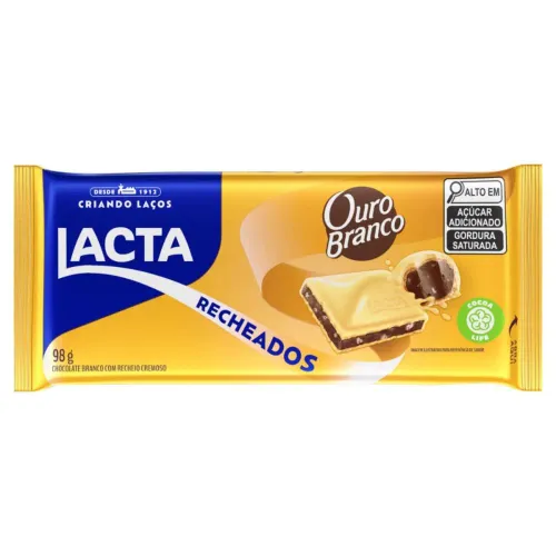 Barra De Chocolate Lacta Ouro Branco 98G