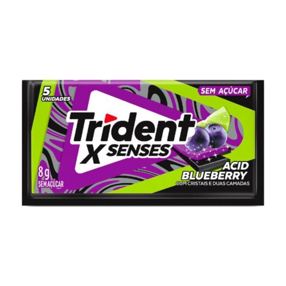 Chiclete Trident Acid Blueberry