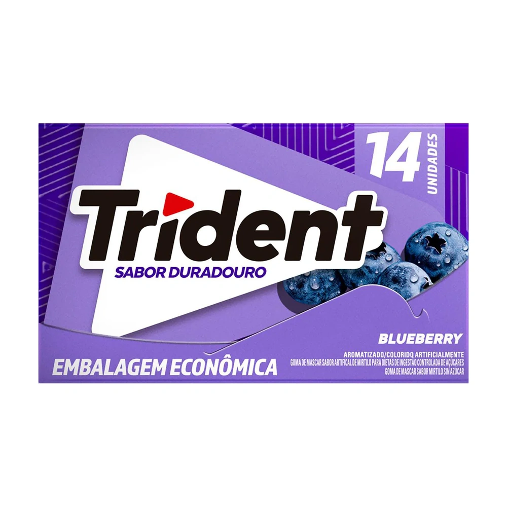 Chiclete Trident Extra Blueberry
