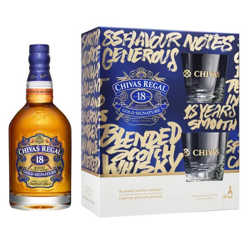 Whisky Chivas Regal 18 Anos Com Copo