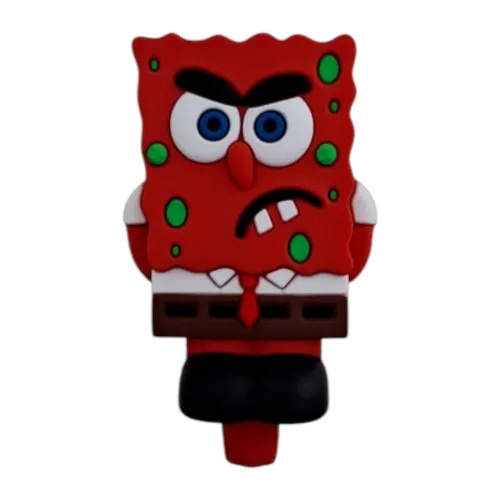 Pipe de Silicone Bob Esponja Vermelho
