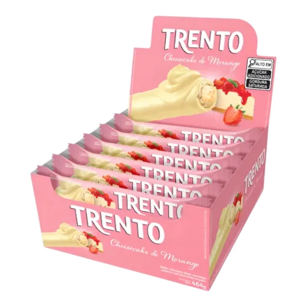 Chocolate Trento Cheesecake De Morango 16 X 29G 