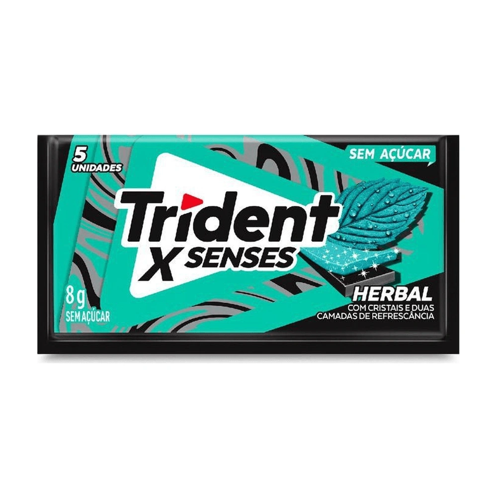 Chiclete Trident X Senses Herbal 8G