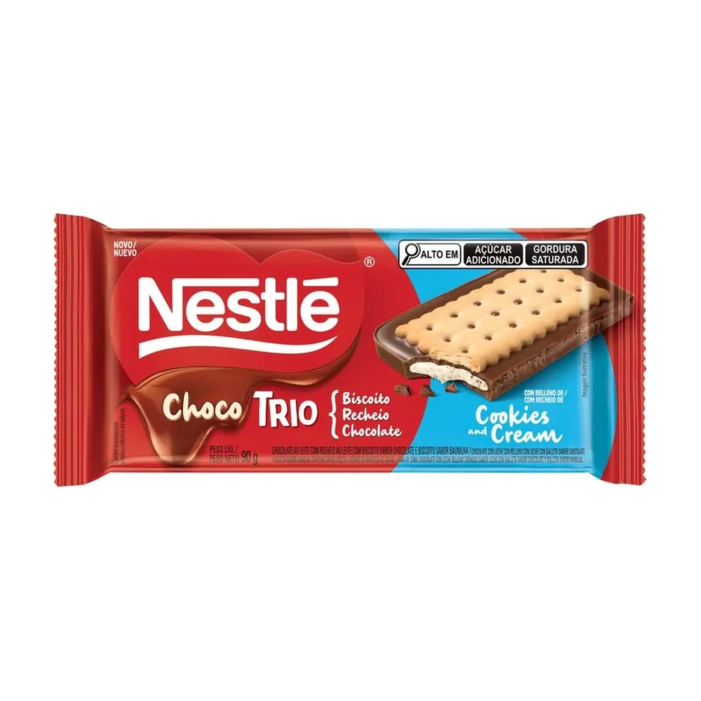 Barra De Chocolate Nestle Cookies And Cream 90G