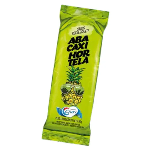Picolé Guri Fruta Abacaxi Com Hortelã