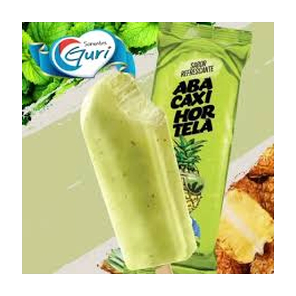 Picolé Guri Fruta Abacaxi Com Hortelã