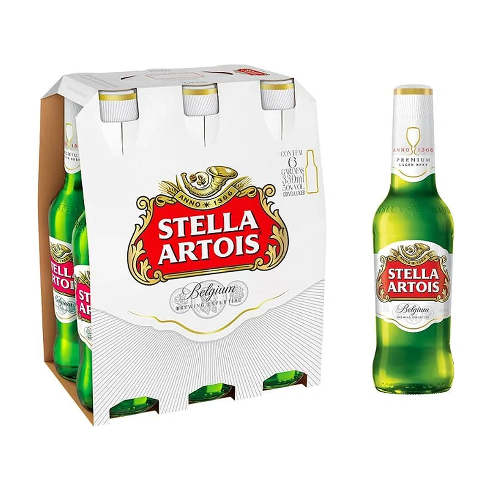 Cerveja Stella Artois 330Ml Caixa Com 6 Unidades