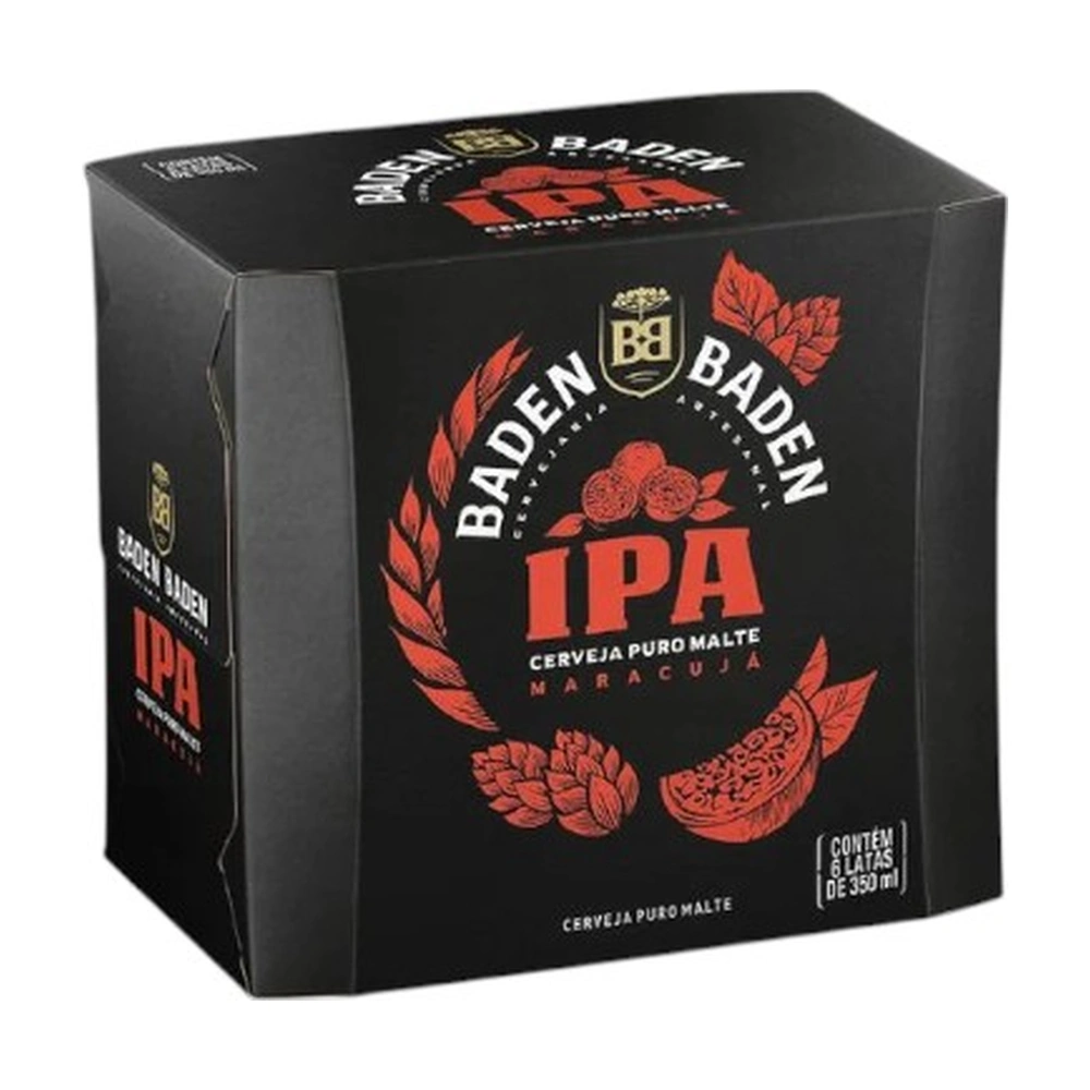Cerveja Baden Maracujá Golden 350Ml Caixa Com 6 Unidades