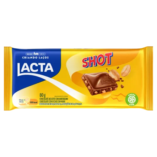 Barra De Chocolate Lacta Shot 80G