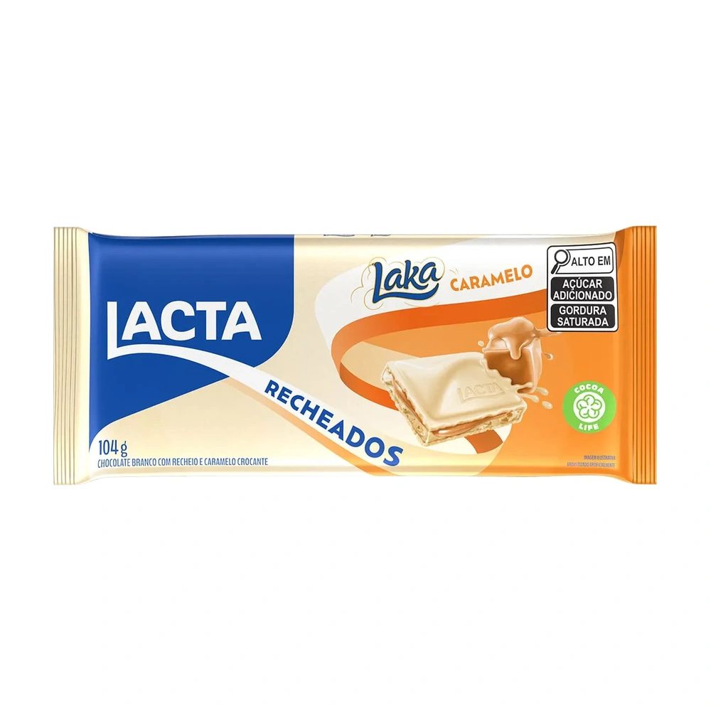 Barra De Chocolate Lacta Laka Caramelo 104G