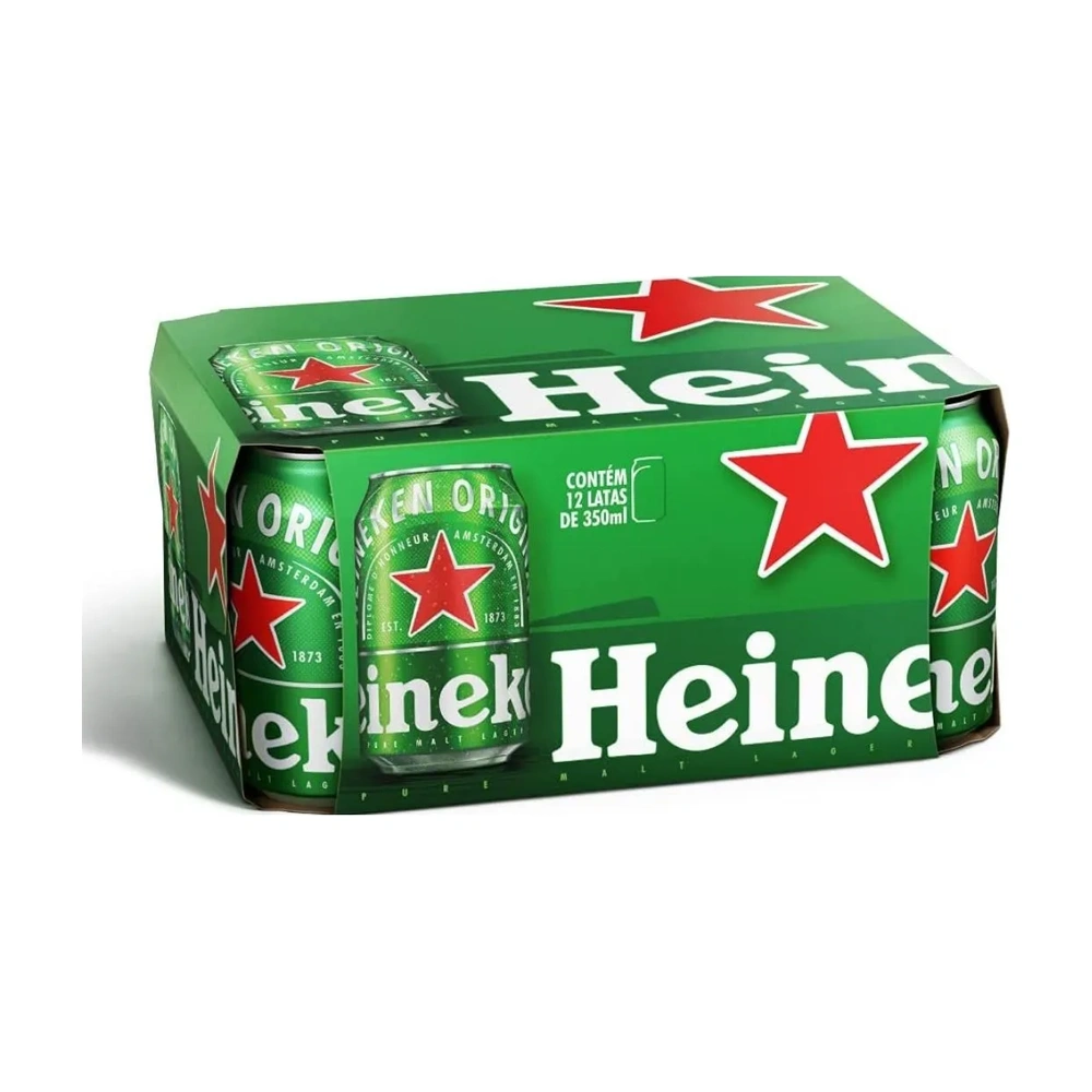 Cerveja Heineken 350Ml Caixa Com 12 Unidades