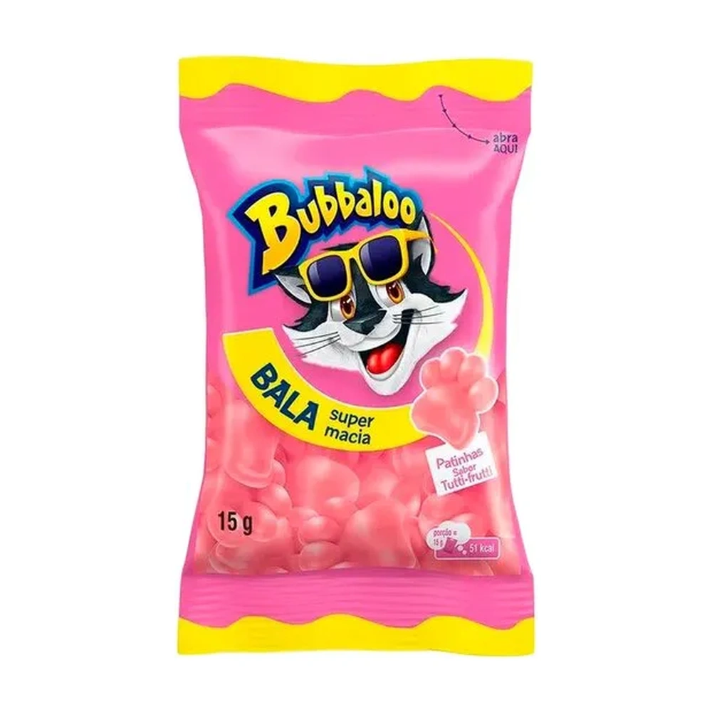 Chiclete Bubbaloo Tutti Frutti 15G