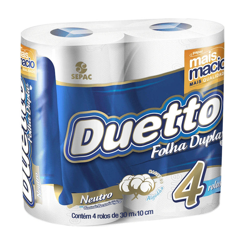 Papel Higiênico Duetto Com 4 Unidades