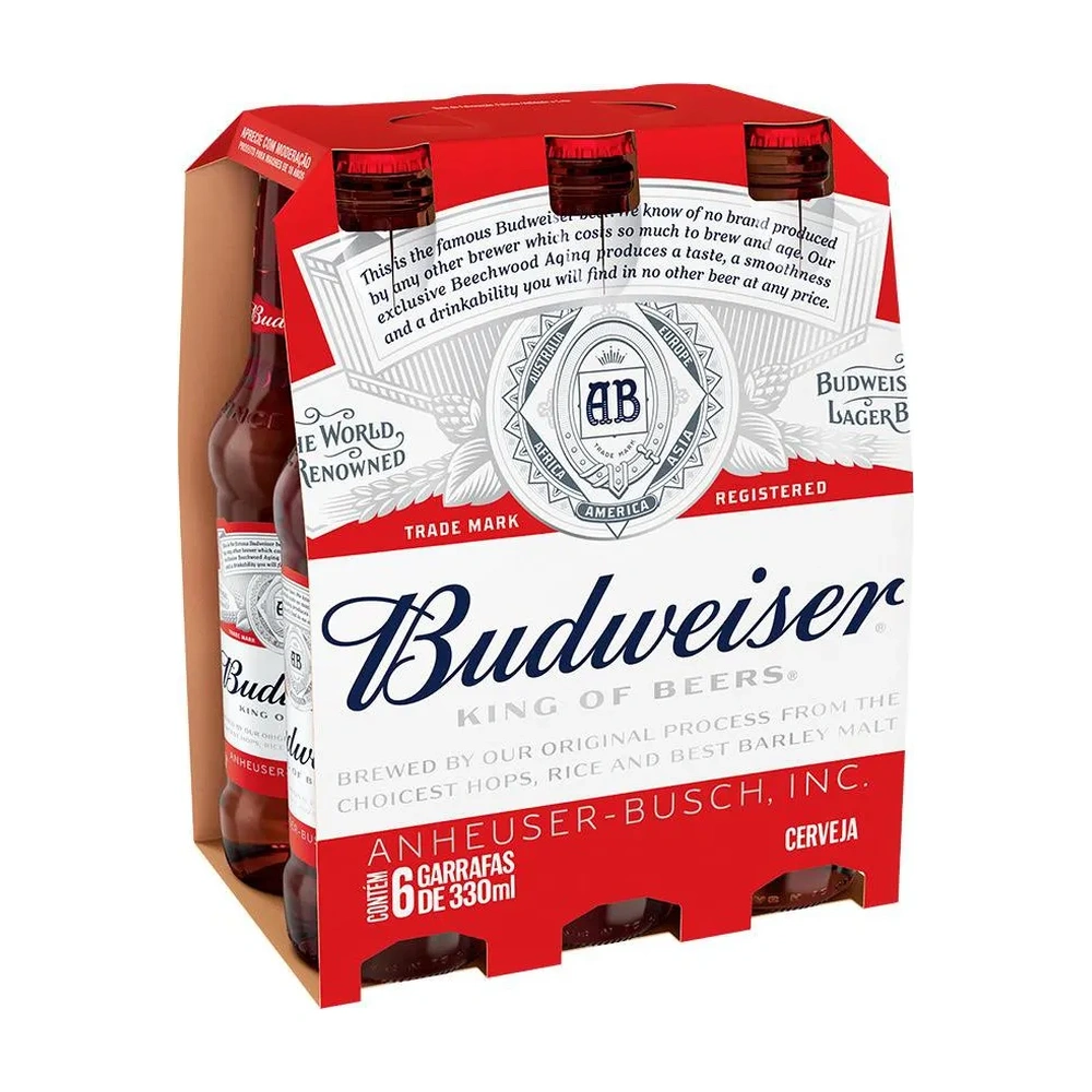 Cerveja Budweiser Long Neck Caixa Com 6 Unidades