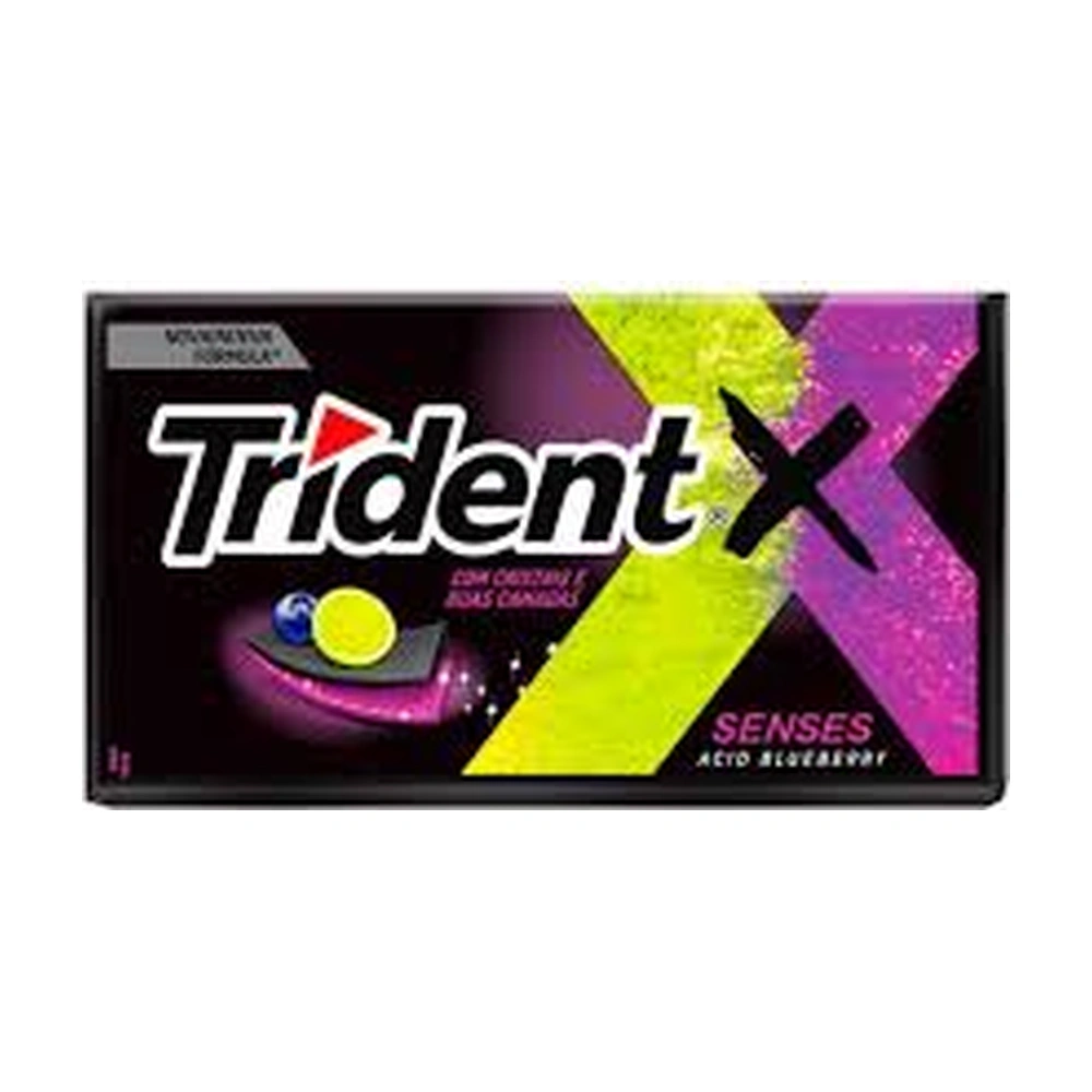 Chiclete Trident X Senses Acid Blueberry