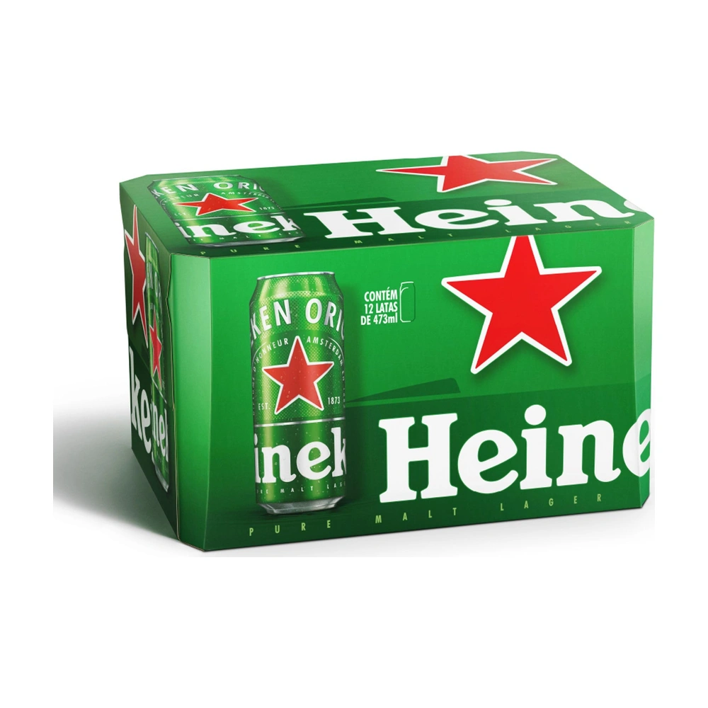 Cerveja Heineken 473Ml Caixa Com 12 Unidades