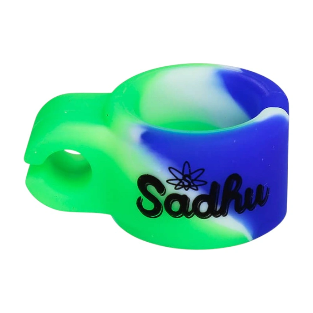 Anel De Silicone Com Suporte Verde E Azul