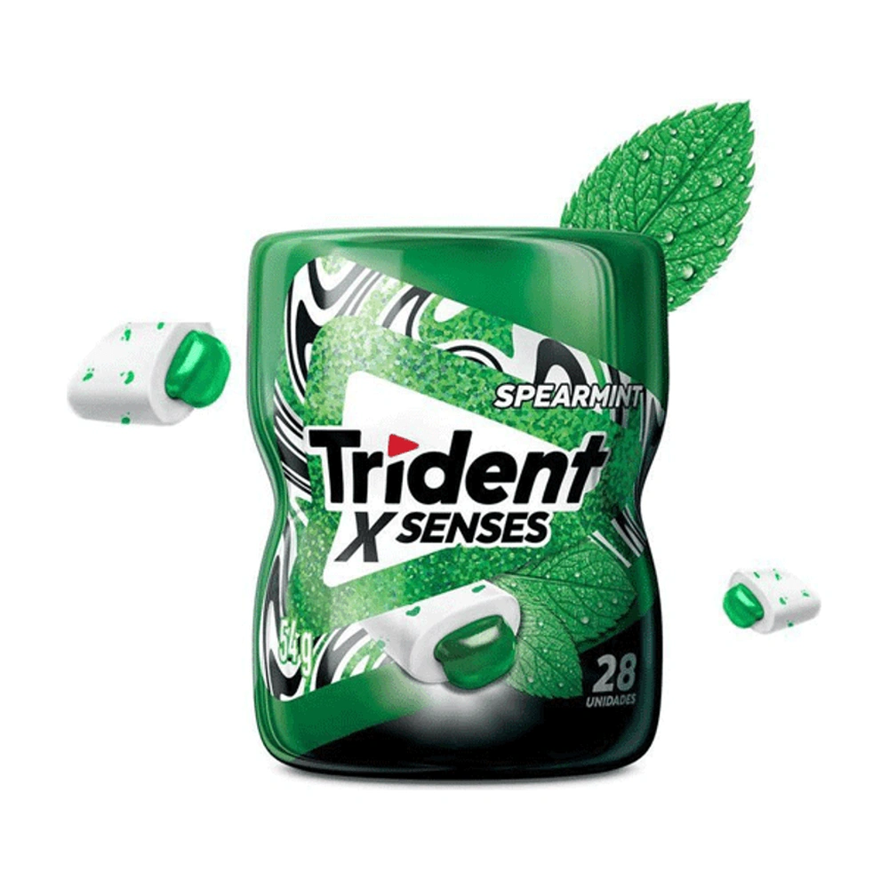 Chiclete Trident Garrafa X Senses Spearmint