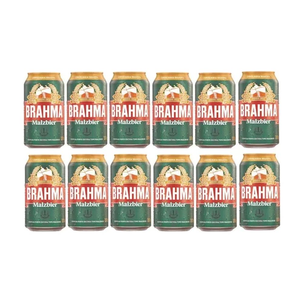 Cerveja Brahma Malzbier 350Ml Caixa Com 12 Unidades
