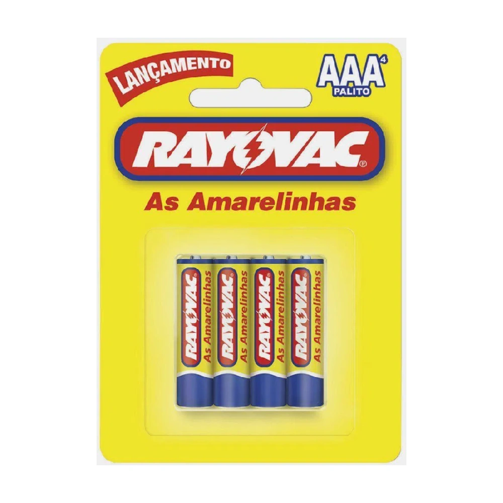 Pilha Rayovac Tubo Aaa Palito C/4