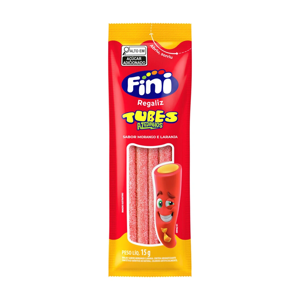Fini Tubes Morango E Laranja