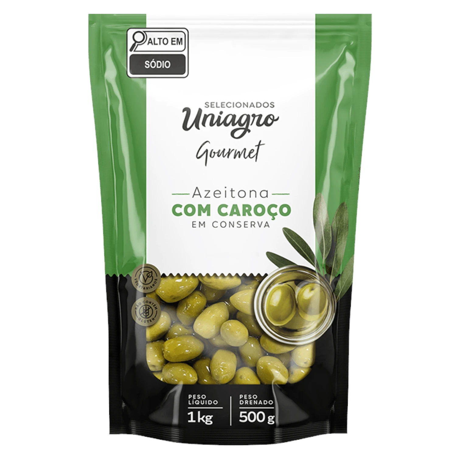 Azeitona Uniagro Com Caroço