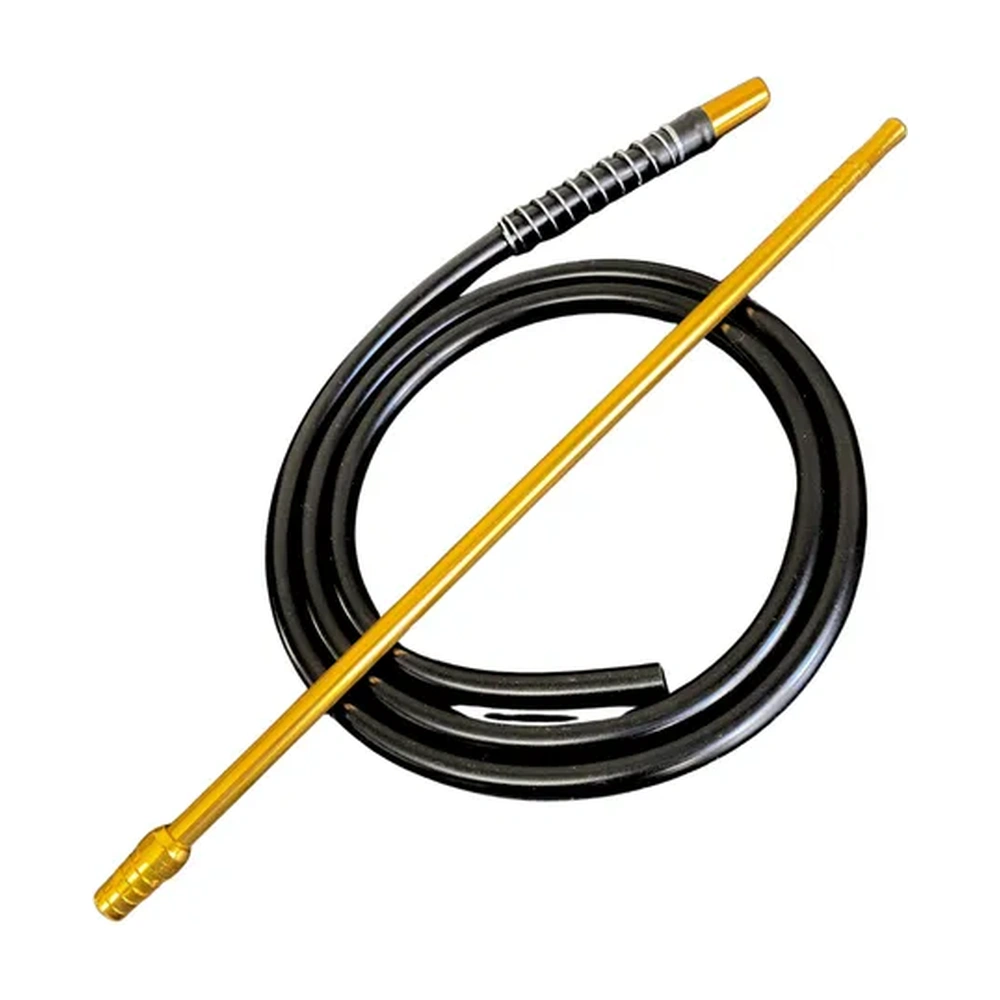 Mangueira Anubis Slim Fit Preta Com Piteira Dourada