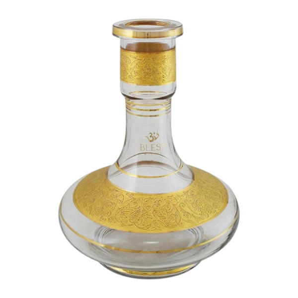 Jarro Bless Transparente Com Listra Dourada