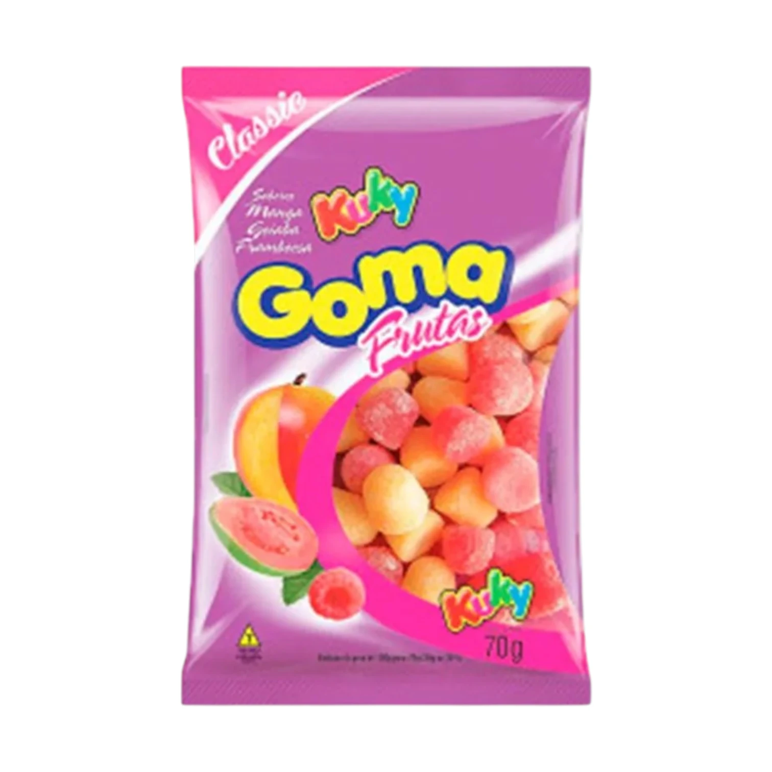 Bala Goma Frutas Kuky 70G