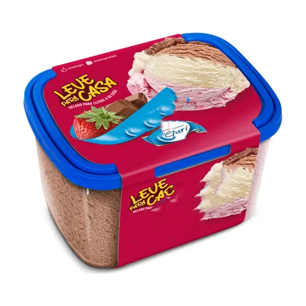 Pote De Sorvete Guri 2L Passas Ao Rum