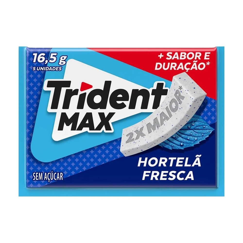 Chiclete Trident Max Hortelã