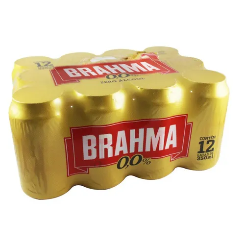 Cerveja Brahma Zero Alcool 350Ml Caixa Com 12 Unidades