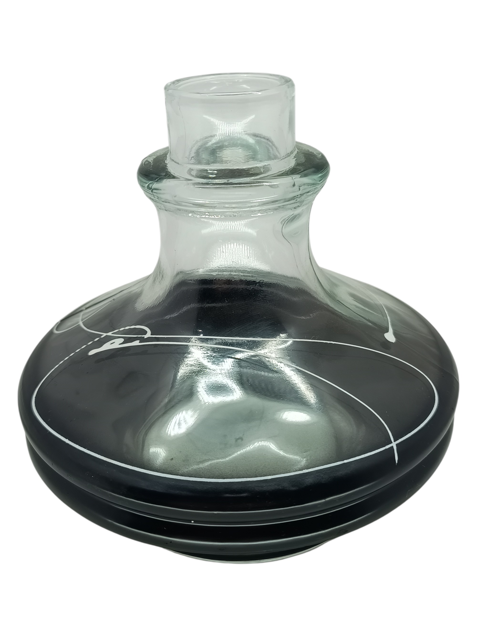 Jarro Abst Transparente Com Preto