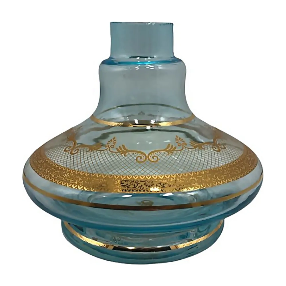 Jarro Md Aladim Pequeno Azul Listra Dourada