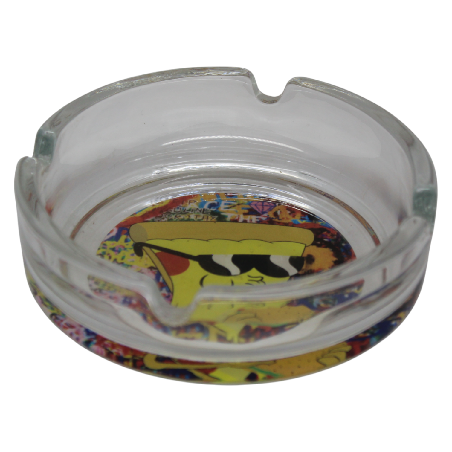 Cinzeiro De Vidro Redondo Tonabe G Desenhos