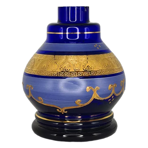 Jarro Zouk Azul Escuro Com Dourado