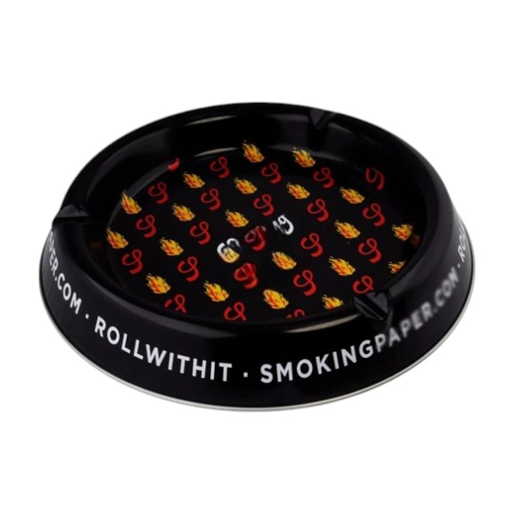 Cinzeiro Metal Smonking Black Flames