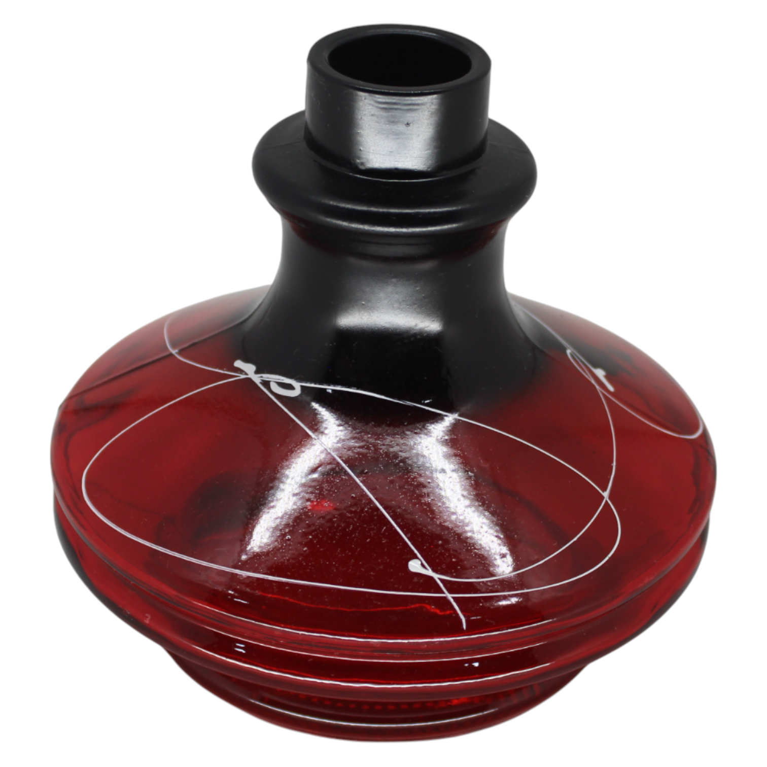Jarro Poderoso Abst Vermelho Com Preto