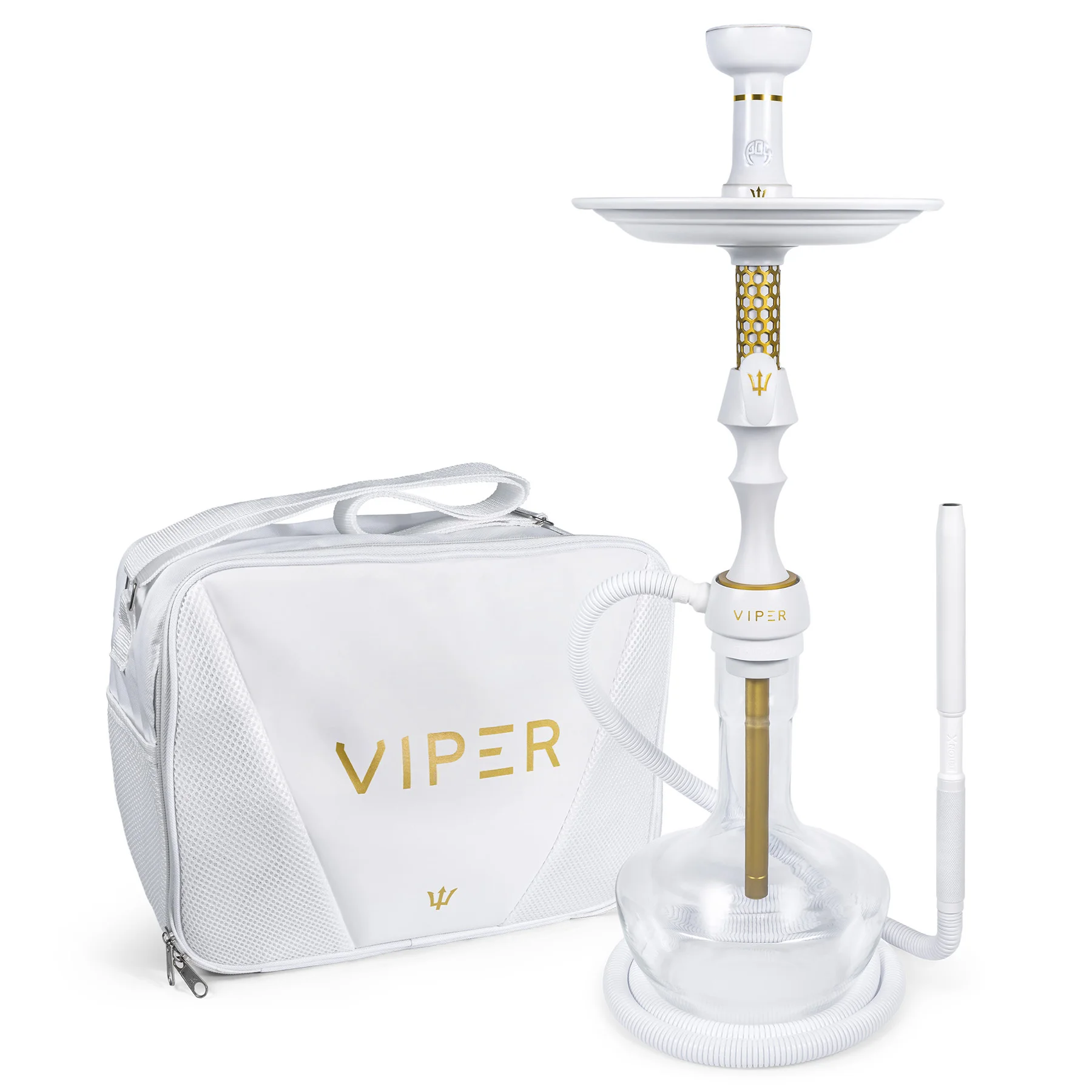 Arguile Triton Viper Médio Branco Com Bolsa