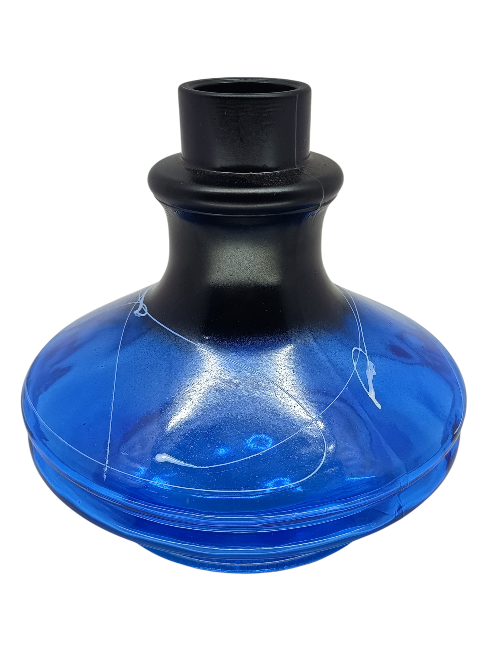 Jarro Abst Azul Com Preto