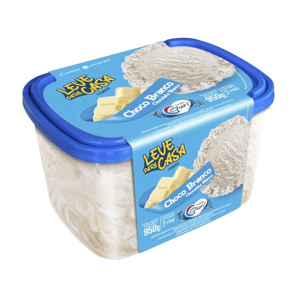 Pote De Sorvete Guri 2L Choco Branco