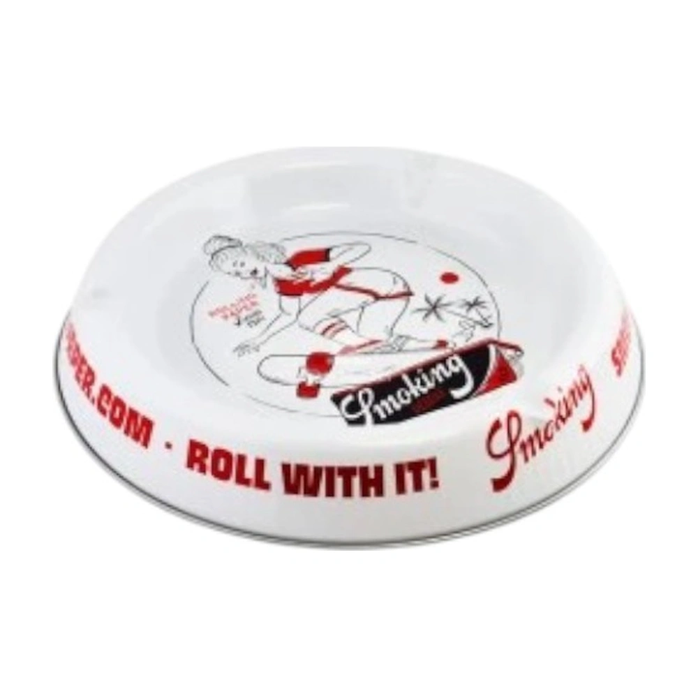 Cinzeiro Metal Smonking White Flames